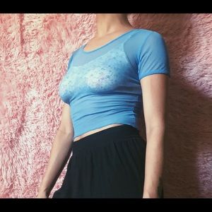 sheer gap crop top